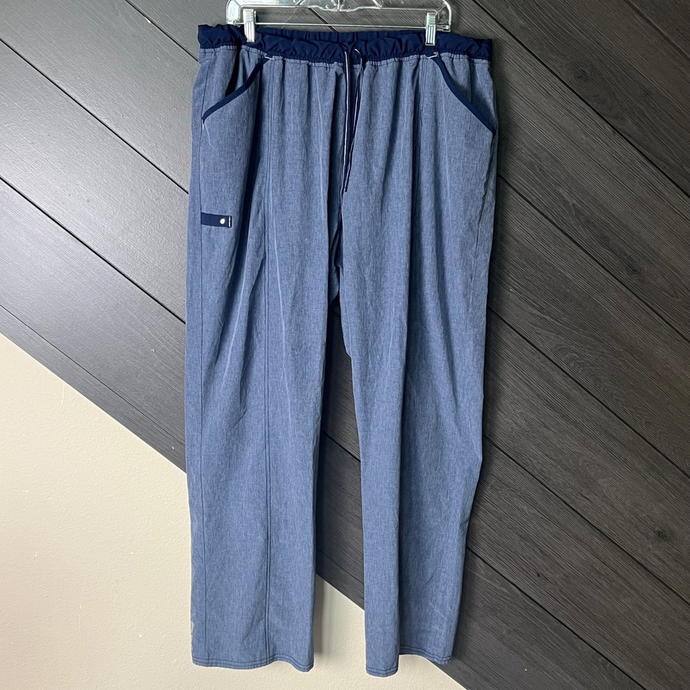 ScrubStar‎ Women's Scrub Pants Blue Drawstring Elastic Waist 2XL Healthcare